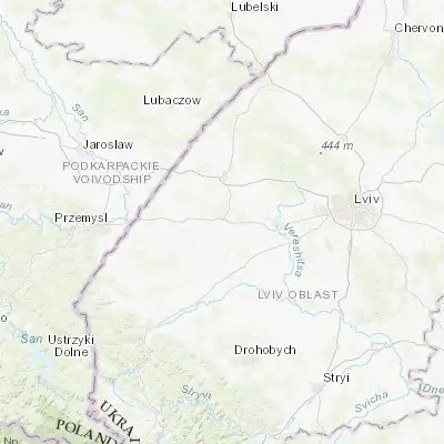 Map showing location of Sudova Vyshnia (49.788920, 23.372180)