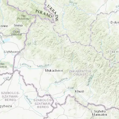 Map showing location of Svalyava (48.547350, 22.986730)