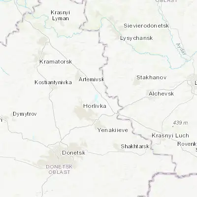 Map showing location of Svetlodarsk (48.433740, 38.223310)