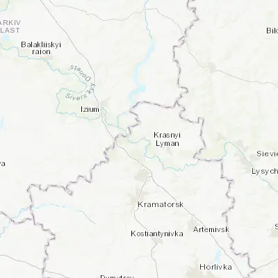 Map showing location of Svyatogorsk (49.041010, 37.571940)