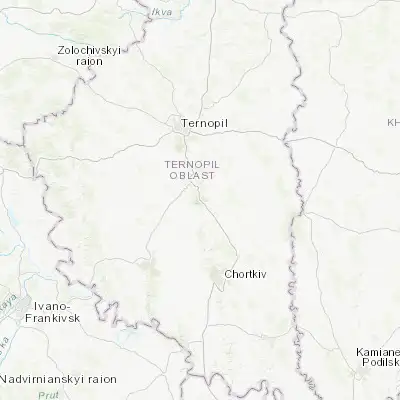 Map showing location of Terebovlya (49.299670, 25.688860)