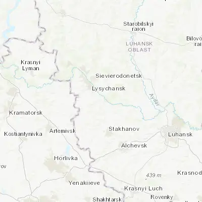 Map showing location of Toshkivka (48.783030, 38.563320)