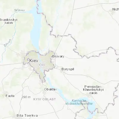 Map showing location of Trebukhiv (50.484320, 30.903040)