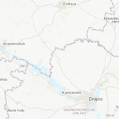 Map showing location of Tsarychanka (48.941860, 34.486010)