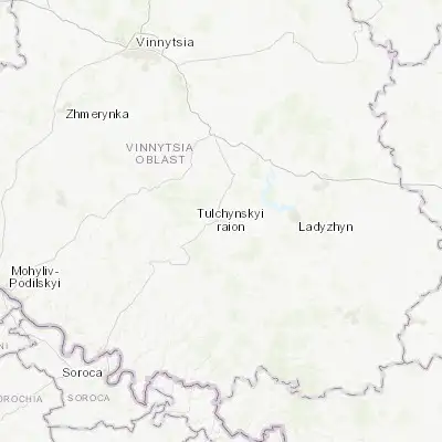 Map showing location of Tulchyn (48.673970, 28.868480)