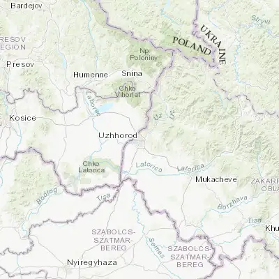 Map showing location of Uzhgorod (48.624200, 22.294700)