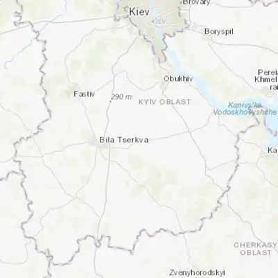 Map showing location of Uzyn (49.824600, 30.425230)