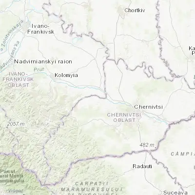 Map showing location of Vashkivtsi (48.383860, 25.517510)