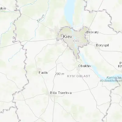 Map showing location of Vasylkiv (50.186930, 30.313460)