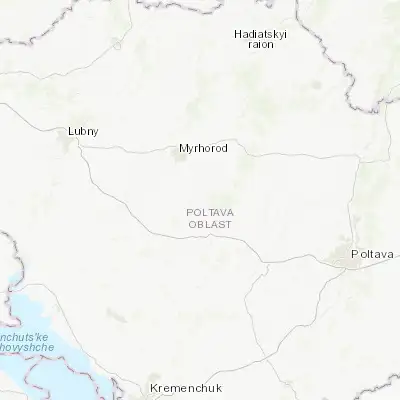 Map showing location of Velyka Bahachka (49.798190, 33.720130)