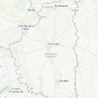 Map showing location of Velyka Berezovytsya (49.498690, 25.612310)