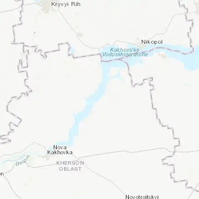 Map showing location of Velyka Lepetykha (47.171380, 33.931470)