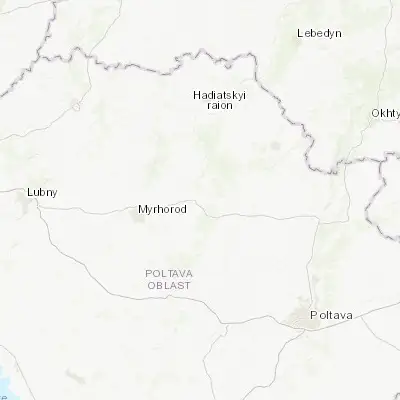 Map showing location of Velyki Sorochyntsi (50.023140, 33.941440)