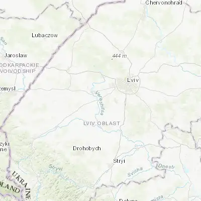Map showing location of Velykyi Liubin (49.722520, 23.735230)