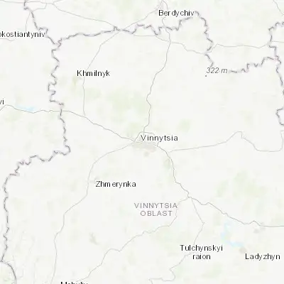 Map showing location of Vinnytsya (49.232200, 28.468710)