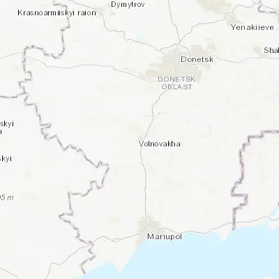 Map showing location of Volnovakha (47.601030, 37.496740)