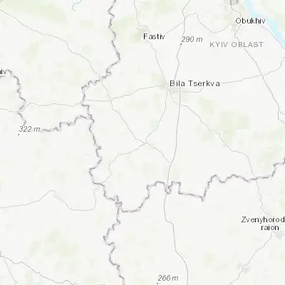 Map showing location of Volodarka (49.525420, 29.910230)