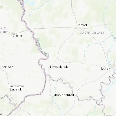 Map showing location of Volodymyr-Volynskyi (50.852530, 24.323640)