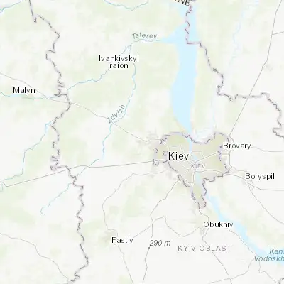 Map showing location of Vorzel (50.544400, 30.153050)