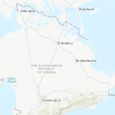 Map showing location of Voskhod (45.509990, 34.393550)