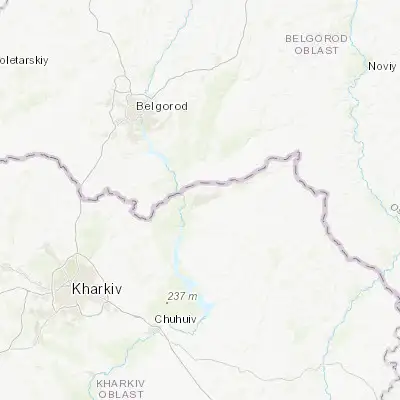 Map showing location of Vovchansk (50.290780, 36.941080)