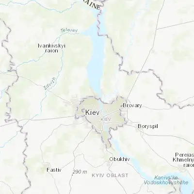 Map showing location of Vyshhorod (50.584760, 30.489800)