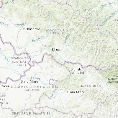 Map showing location of Vyshkovo (48.048850, 23.419860)