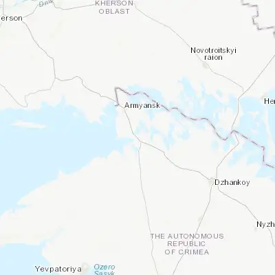 Map showing location of Yany Kapu (45.955470, 33.792610)
