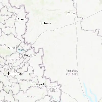 Map showing location of Zakharivka (47.331340, 29.754000)
