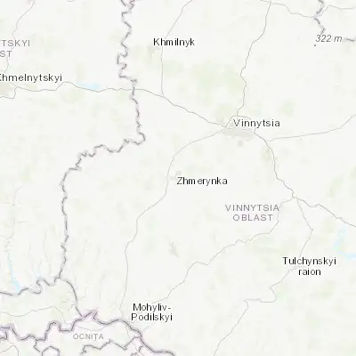 Map showing location of Zhmerynka (49.035230, 28.114050)