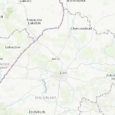Map showing location of Zhovkva (50.058250, 23.972600)