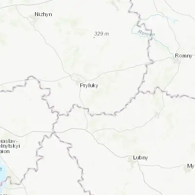 Map showing location of Zhuravka (50.481080, 32.594900)