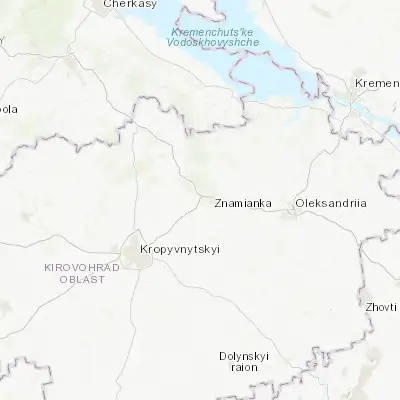 Map showing location of Znamyanka Druha (48.711570, 32.596550)