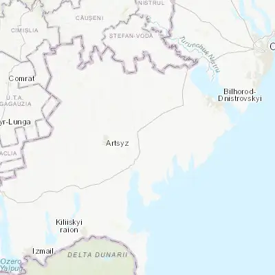 Map showing location of Zorya (45.991240, 29.692340)