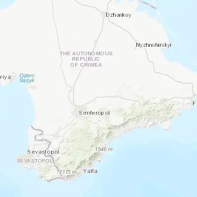 Map showing location of Zuya (45.054180, 34.321520)