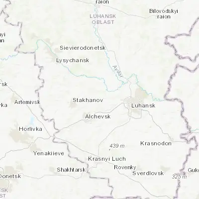 Map showing location of Zymohiria (48.585280, 38.937500)