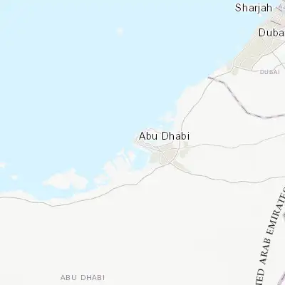 Map showing location of Abu Dhabi (24.451180, 54.396960)