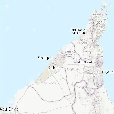 Map showing location of Ajman City (25.401770, 55.478780)
