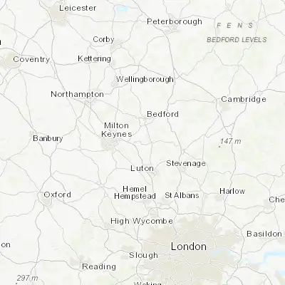 Map showing location of Ampthill (52.026940, -0.495670)