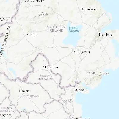 Map showing location of Armagh (54.350000, -6.666670)