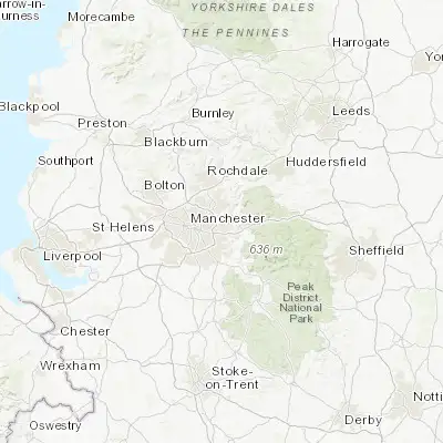 Map showing location of Ashton-under-Lyne (53.488760, -2.098900)