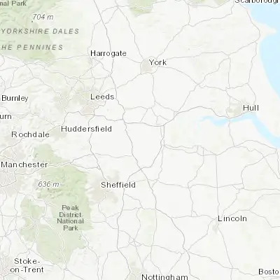 Map showing location of Askern (53.616390, -1.152370)