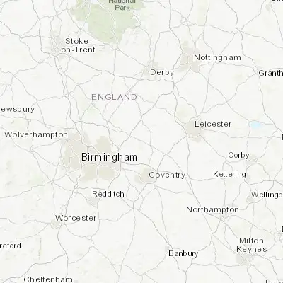 Map showing location of Atherstone (52.575360, -1.546930)