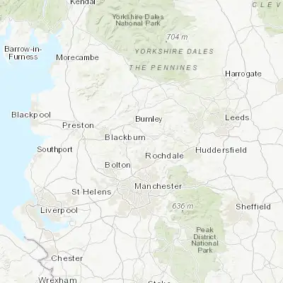 Map showing location of Bacup (53.703360, -2.200700)