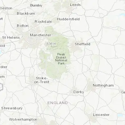 Map showing location of Bakewell (53.213380, -1.674810)