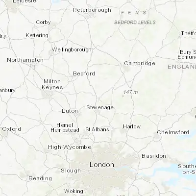 Map showing location of Baldock (51.987810, -0.188350)