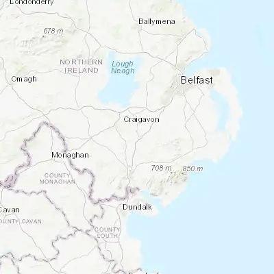 Map showing location of Banbridge (54.350000, -6.283330)