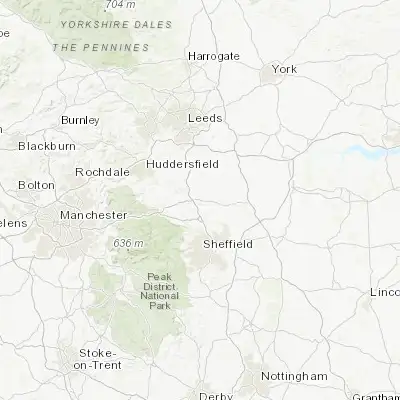 Map showing location of Barnsley (53.550000, -1.483330)