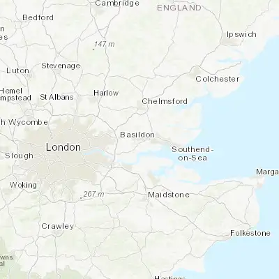 Map showing location of Basildon (51.568440, 0.457820)