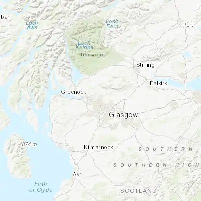 Map showing location of Bearsden (55.915360, -4.332790)